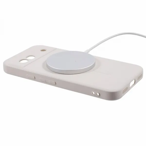 RUBBER MAGSAFE Silikónový kryt pre Google Pixel 8a béžový