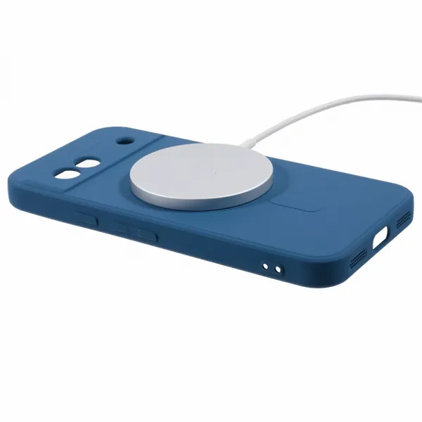 RUBBER MAGSAFE Silikónový kryt pre Google Pixel 8a tmavomodrý