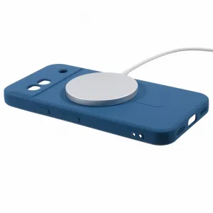 RUBBER MAGSAFE Silikónový kryt pre Google Pixel 8a tmavomodrý