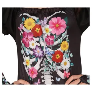 Guirca Kostým Day of the Dead Catrina kvety S 36-38