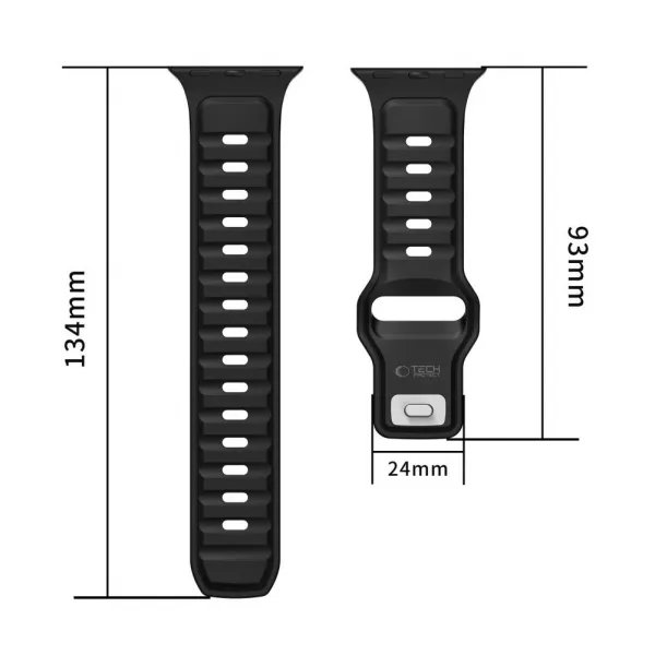 Tech-Protect Iconband Line remienok na Apple Watch 44/45/46/49mm, black/orange