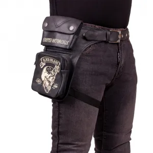 W-TEC Black Heart Devil Skull Black Leather