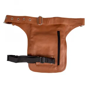 W-TEC Black Heart Devil Skull Brown Leather