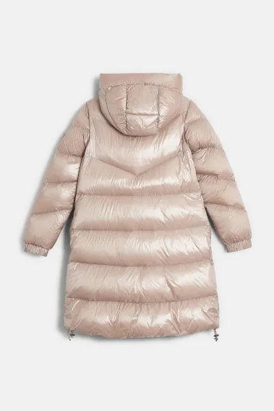 Bunda Woolrich Aliquippa Long Puffer Jacket Light Taupe