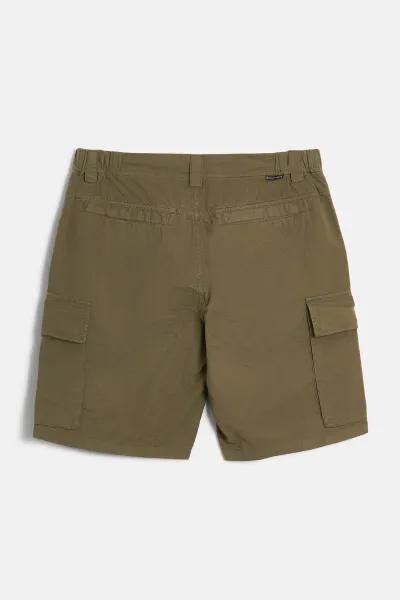 Šortky Woolrich Gabardine Cargo Shorts Lake Olive