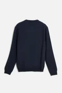 Sveter Woolrich Gd Knitted Crewneck Melton Blue