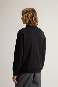 Mikina Woolrich Logo Interlock Track Black
