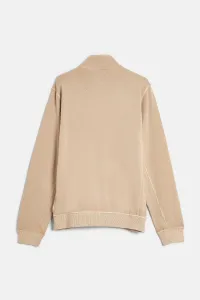 Mikina Woolrich Garment Dyed Full-Zip Track White Pepper