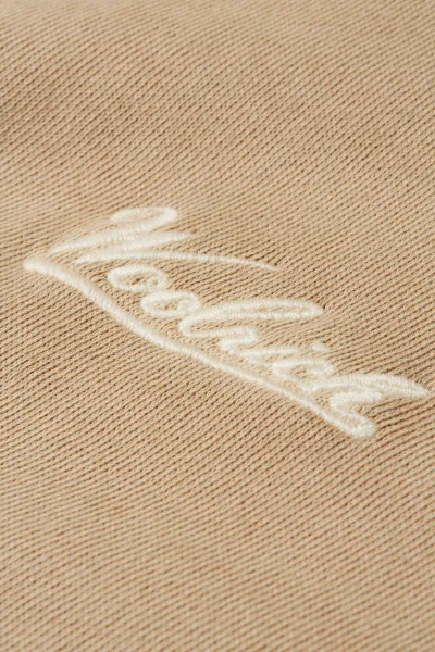 Mikina Woolrich Garment Dyed Full-Zip Track White Pepper