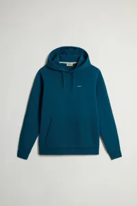 Mikina Woolrich Logo Interlock Hoodie Deep Water