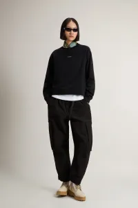 Mikina Woolrich Winter Fleece Crewneck Black