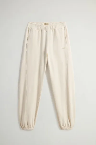Tepláky Woolrich Winter Fleece Sweatpant Milky Cream