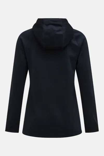 Mikina Peak Performance W Midlayer Zip Hood Black