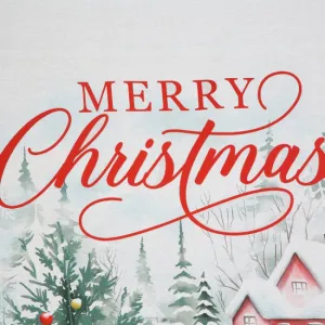 Posteľná súprava XMAS biela / červená