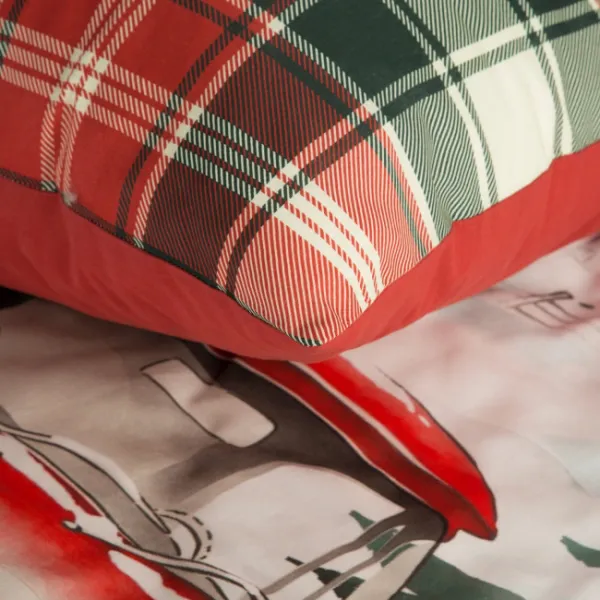 Posteľná súprava XMAS biela / červená
