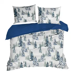 Posteľná súprava NATAL modrá / biela