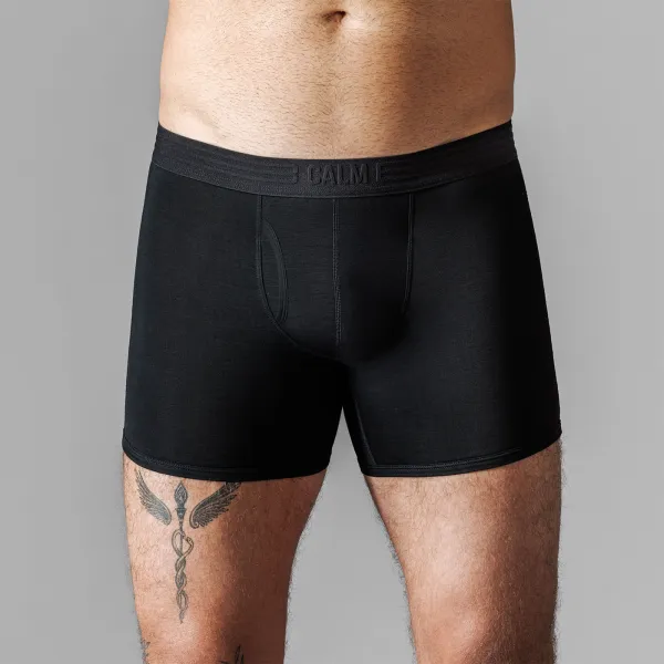 Calm B Boxerky čierne 5-pack s cockpitom Velikost: L