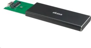 Externý box AKASA pre M.2 SSD SATA II, III, USB 3.1 Gen1 Micro-B, (podporuje 2230, 2242, 2260 a 2280), hliník, čierna