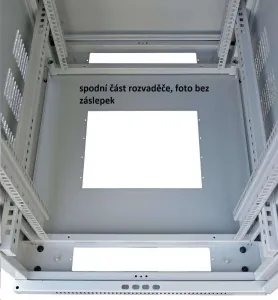 LEXI-Net 19" stojanový rozvaděč 27U 600x800 rozebiratelný, ventilační jednotka, termostat, kolečka, 600kg, sklo, šedý