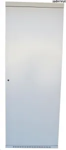 LEXI-Net 19" stojanový rozvaděč 27U 600x800 rozebiratelný, ventilační jednotka, termostat, kolečka, 600kg, sklo, šedý
