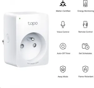 TP-Link Tapo P110M chytrá WiFi mini zásuvka (3680W,16A,2,4 GHz,BT,Matter certified)
