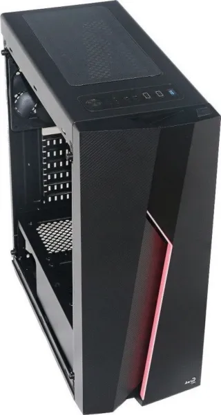 Eurocase AEROCOOL skříň Bolt, Mid tower, 1x USB 3.0, 2x USB 2.0, 2x audio, bez zdroje