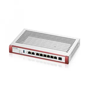 Zyxel USG FLEX 200HP Series, User-definable ports with 1*2.5G, 1*2.5G (PoE+) & 6*1G, 1*USB with1 YR Gold Security Pack