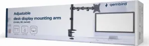 GEMBIRD Držák monitoru na stůl MA-D1-01, naklápěcí, až do 32” a 9kg, černý