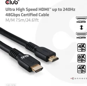Club 3D Club3D Kabel HDMI, Ultra Rychlý HDMI™ Certifikovaný Cable, 4K120Hz/ 8K60Hz, 7.5m