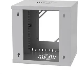 LEXI-Net 10" nástěnný rozvaděč Basic 6U 292x300, skleněné dveře, bez zad, svařovaný, šedý