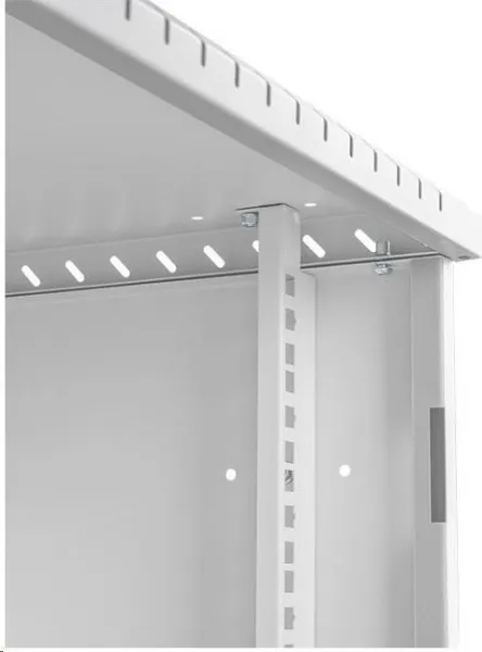 LEXI-Net 10" nástěnný rozvaděč Basic 6U 292x300, skleněné dveře, bez zad, svařovaný, šedý