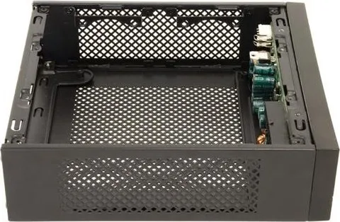 Skriňa CHIEFTEC Compact Series/mini ITX, IX-03B-OP, čierna, Alu, bez zdroja