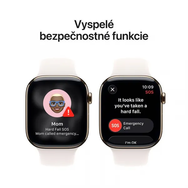 Apple Watch Series 11 GPS + Cellular 46mm Gold Titanium Case with Light Blush Sport Band - M/L MFD64WF/A