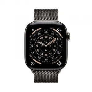 Apple Watch Series 11 GPS + Cellular 42mm Slate Titanium Case with Slate Milanese Loop MF8U4WF/A