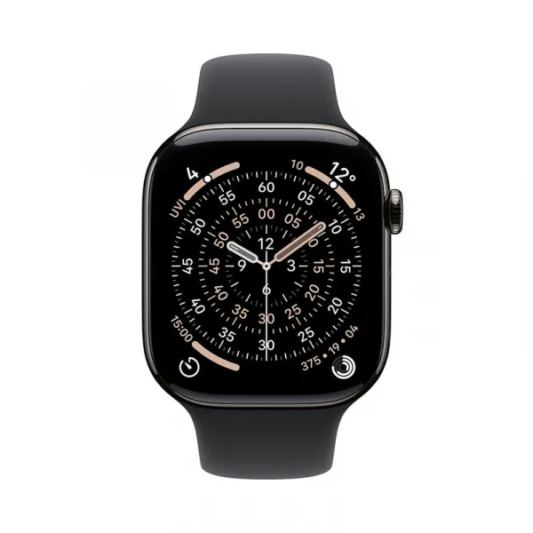 Apple Watch Series 11 GPS + Cellular 42mm Slate Titanium Case with Black Sport Band - M/L MF8T4WF/A
