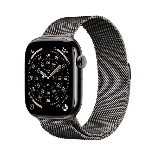 Apple Watch Series 11 GPS + Cellular 42mm Slate Titanium Case with Slate Milanese Loop MF8U4WF/A