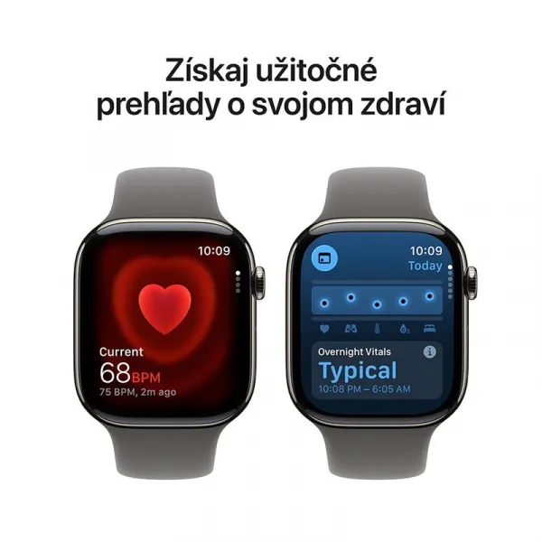 Apple Watch Series 11 GPS + Cellular 46mm Natural Titanium Case with Stone Grey Sport Band - S/M MFCW4WF/A