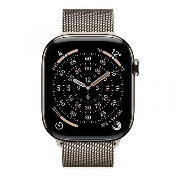 Apple Watch Series 11 GPS + Cellular 46mm Natural Titanium Case with Natural Milanese Loop - M/L MFD04WF/A