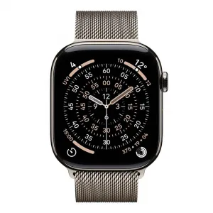 Apple Watch Series 11 GPS + Cellular 46mm Natural Titanium Case with Natural Milanese Loop - M/L MFD04WF/A
