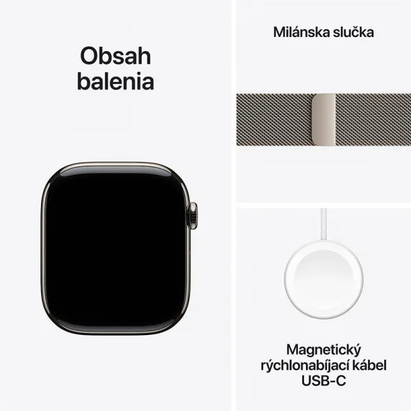 Apple Watch Series 11 GPS + Cellular 46mm Natural Titanium Case with Natural Milanese Loop - M/L MFD04WF/A