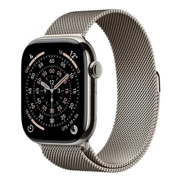 Apple Watch Series 11 GPS + Cellular 46mm Natural Titanium Case with Natural Milanese Loop - M/L MFD04WF/A