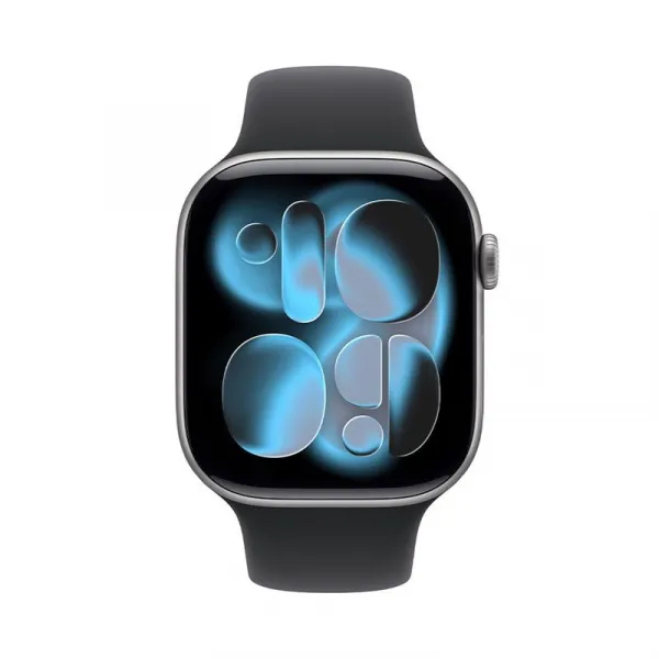 Apple Watch Series 11 GPS + Cellular 42mm Space Grey Aluminium Case with Black Sport Band - M/L, MF8C4WF/A