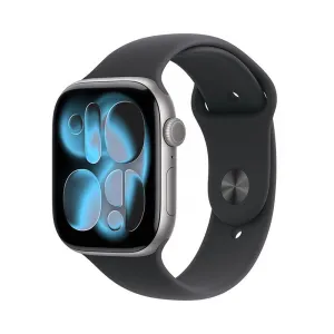 Apple Watch Series 11 GPS + Cellular 42mm Space Grey Aluminium Case with Black Sport Band - M/L, MF8C4WF/A
