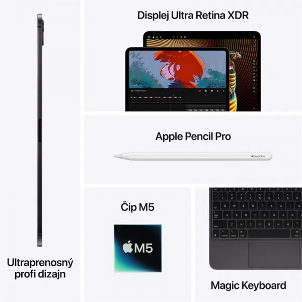 Apple iPad Pro 11" (M5)/Wi-Fi + Cellular/11"/2420x1668/16GB/2TB/iPadOS/Silver