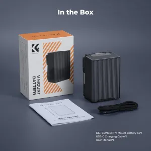 K&F Concept Batéria K&F Graphite Black 99Wh V-mount KF-V99 SE, duálne rozhranie D-tap, 100W 41602