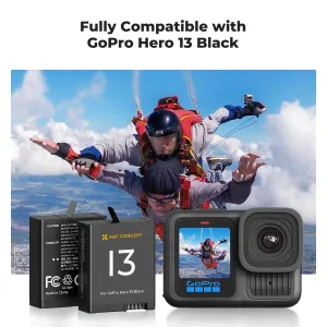 K&F Concept Batéria pre kameru K&F GoPro 13 2100 mAh, 3 kusy + nabíjačka 40444