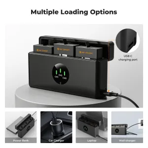 K&F Concept Batéria pre kameru K&F GoPro 13 2100 mAh, 3 kusy + nabíjačka 40444