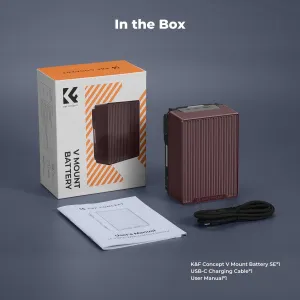 K&F Concept Batéria K&F Red 99Wh V-mount KF-V99 SE, duálne rozhranie D-tap, rýchle nabíjanie 100 W 41723