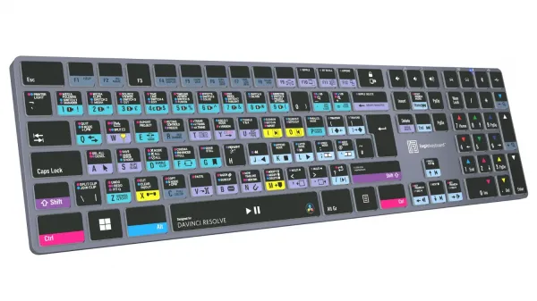LogicKeyboard Bezdrôtová podsvietená klávesnica DaVinci Resolve TITAN – Windows UK angličtina 42458