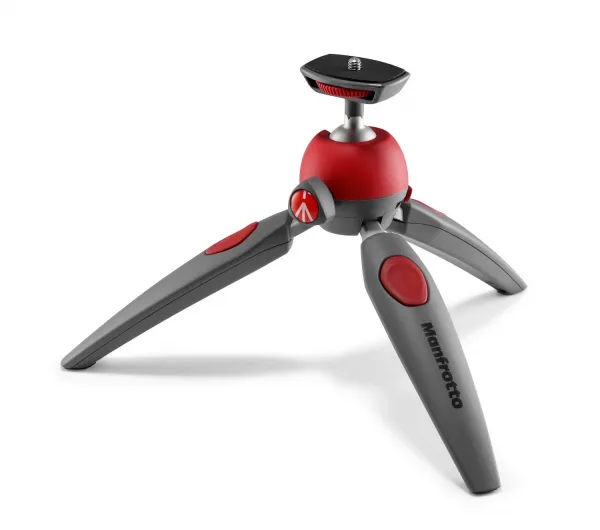 Manfrotto PIXI EVO stativ mini, 2 sekcia, červený 43481